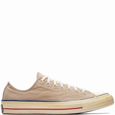 Converse Chuck Taylor All Star '70 Vintage '36 Canvas Low Tops Womens - Khaki/Blue/Red Shoes (840RCXGI)